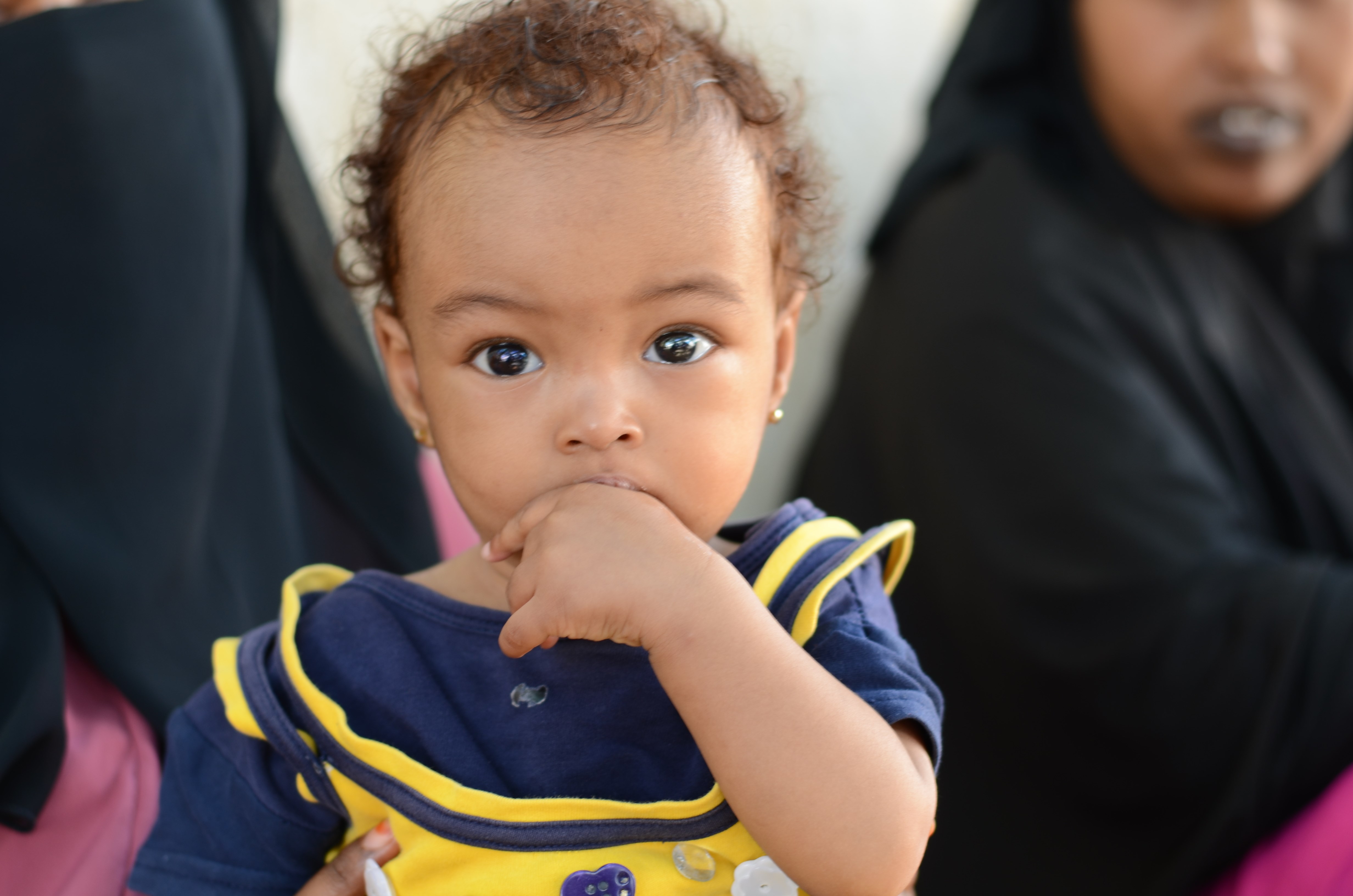 Muna, de 10 meses, fue identificada como desnutrida.