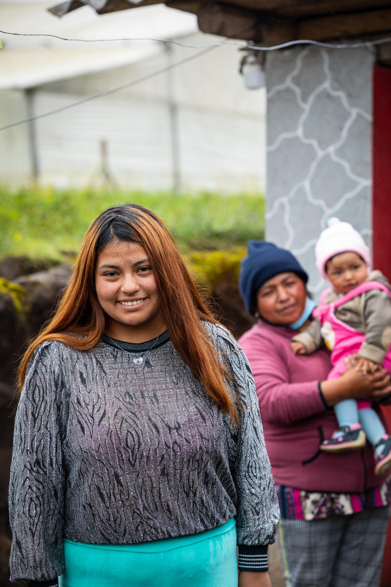 Génesis, de 14 años, una niña apadrinada de Ecuador que ha superado problemas de salud. 