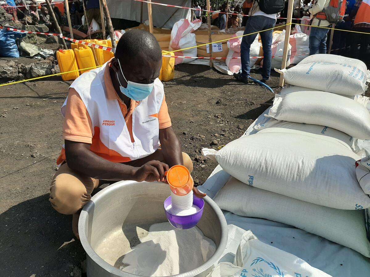 World Vision y el Programa Mundial de Alimentos se asocian para llegar a los desplazados en Sake, República Democrática del Congo