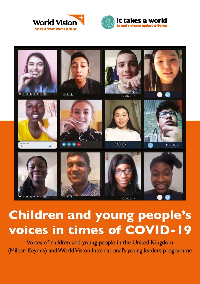 Las voces de los niños en la portada del informe COVID-19