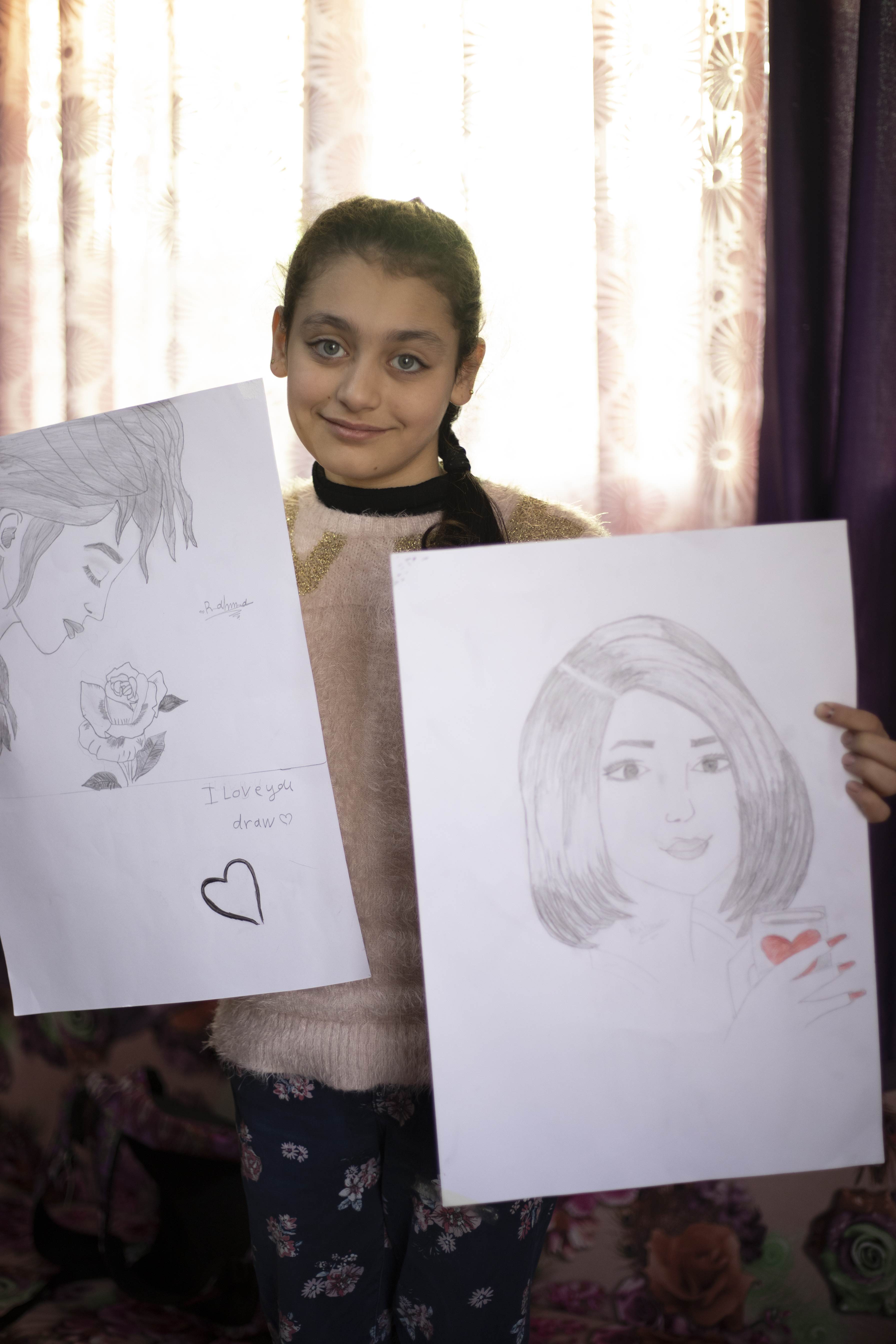 Rahma, una refugiada siria que muestra su talento